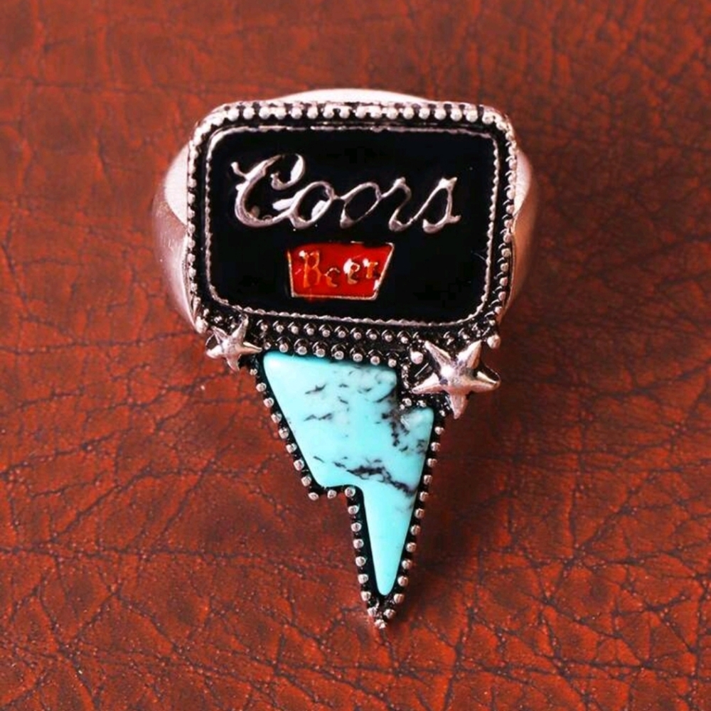 Coors Lightening Bolt Ring NWT